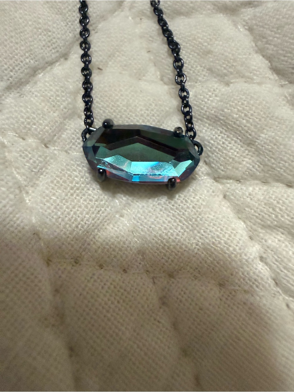 Kendra Scott Iridescent Blue Stone Necklace